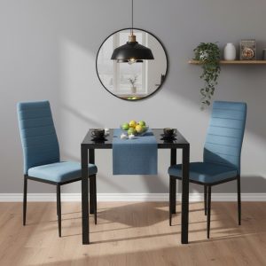 Masa fixa Luna cu 2 scaune oscar Blue1
