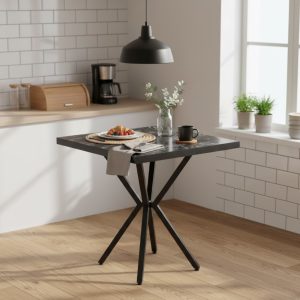 Masa fixa Patrata Artex Negru Marmorat