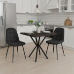 Set Masa fixa Patrata Artex Wenge cu 2 Scaune Gya Negru