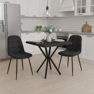 Set Masa fixa Patrata Artex Wenge cu 2 Scaune Gya Negru
