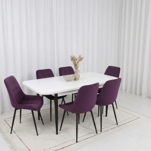 Set masa extensibila Viena Alba cu 6 Scaune Onix Mov 1