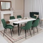Set masa extensibila Viena Alba cu 6 Scaune Onix Verde 1