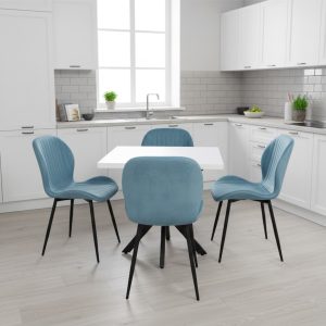 Tania x patrata alba cu opal Blue