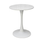 Masa Orion Marble Rotunda Picior Alb1