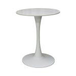 Masa Orion Marble Rotunda Picior Alb2