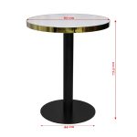 Masa Orion Rotunda Picior negru Dim
