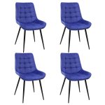 Set 4 scaune onix albastru
