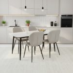Set Masa fixa Atlas Marble Alba cu 4 scaune Opal Capucino