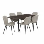 Set masa extensibila Lisabona Wenge cu 6 Scaune Opal Capucino1