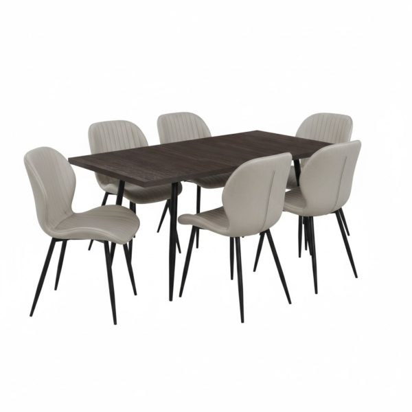 Set masa extensibila Lisabona Wenge cu 6 Scaune Opal Capucino1