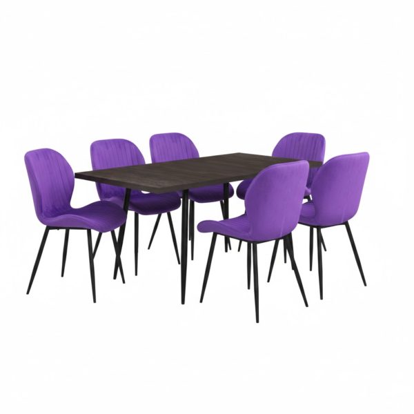 Set masa extensibila Lisabona Wenge cu 6 Scaune Opal Mov1