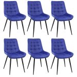 set 6 scaune onix albastru