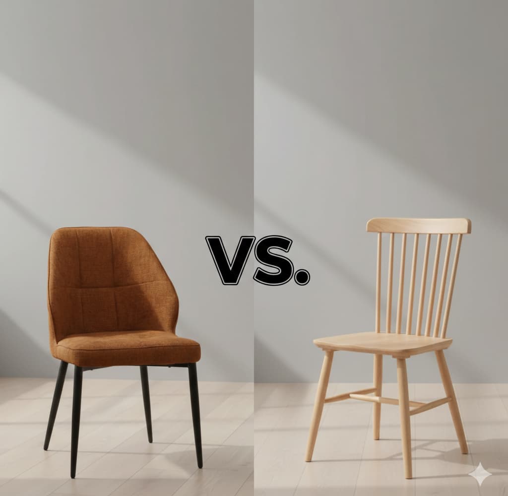 Scaune Tapițate vs. Scaune din Lemn