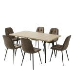 Set masa extensibila Lisabona Stejar cu 6 Scaune Gya Maro1