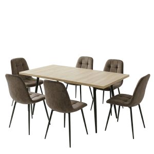 Set masa extensibila Lisabona Stejar cu 6 Scaune Gya Maro1