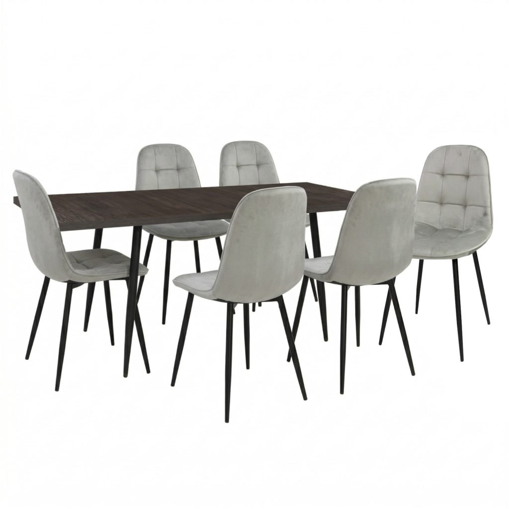Set masa extensibila Lisabona Wenge cu 6 Scaune Gya Gri1