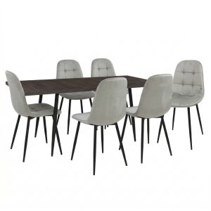 Set masa extensibila Lisabona Wenge cu 6 Scaune Gya Gri1