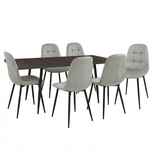 Set masa extensibila Lisabona Wenge cu 6 Scaune Gya Gri1