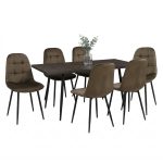 Set masa extensibila Lisabona Wenge cu 6 Scaune Gya Maro1