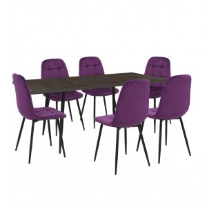Set masa extensibila Lisabona Wenge cu 6 Scaune Gya Mov1