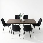 Set masa extensibila Lisabona Wenge cu 6 Scaune Gya Negru1