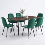 Set masa extensibila Lisabona Wenge cu 6 Scaune Gya Verde1