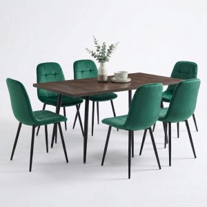 Set masa extensibila Lisabona Wenge cu 6 Scaune Gya Verde1