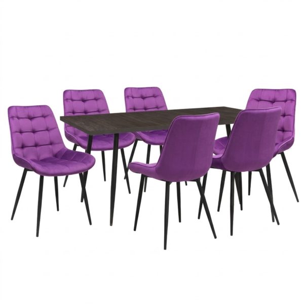 Set masa extensibila Lisabona Wenge cu 6 Scaune Onix Mov1