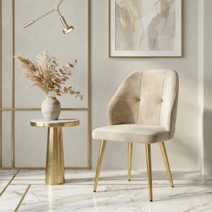 Scaun Elira Capucino Picior Auriu
