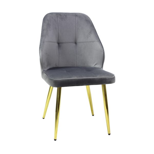Scaun Elira Gri Picior Auriu1