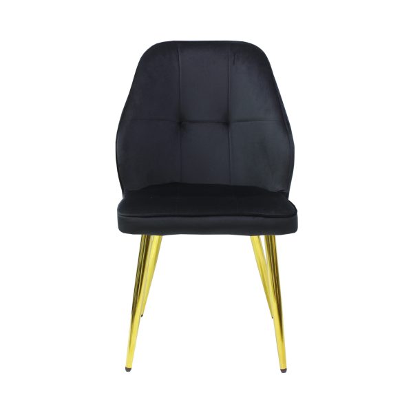 Scaun Elira Negru Picior Auriu2