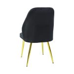 Scaun Elira Negru Picior Auriu3