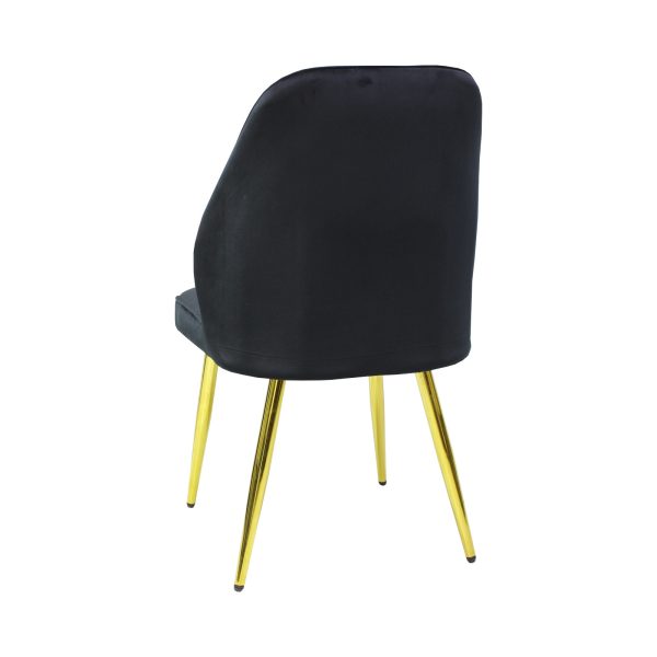 Scaun Elira Negru Picior Auriu3