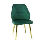 Scaun Elira Verde Picior Auriu1