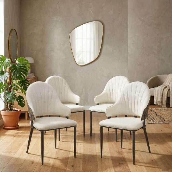 Set 4 Scaune Adonis Crem Maro