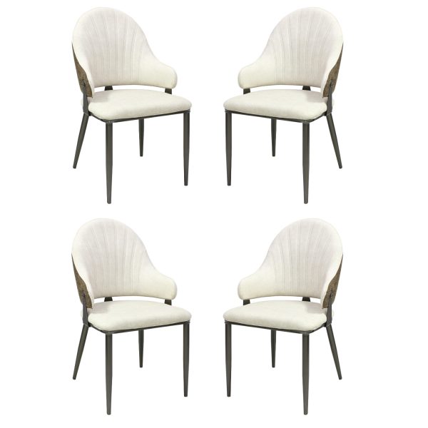 Set 4 Scaune Adonis Crem Maro1