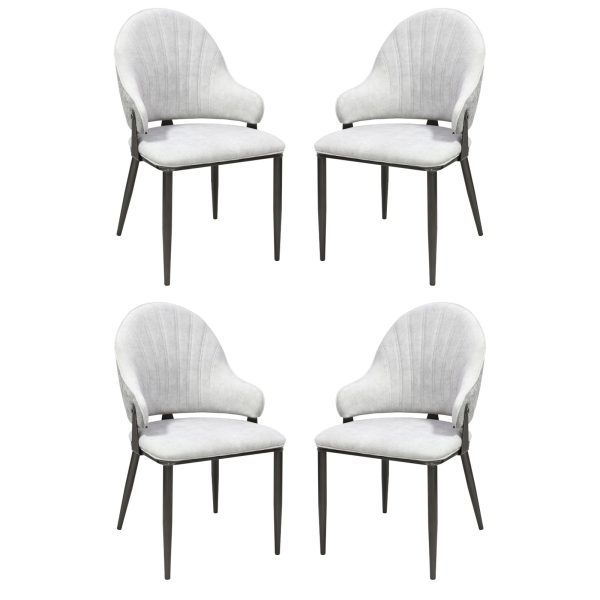 Set 4 Scaune Adonis Gri Gri Inchis1