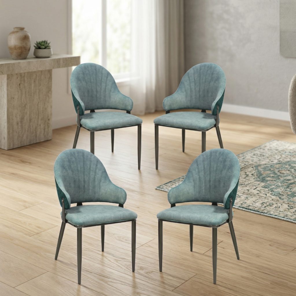 Set 4 Scaune Adonis Verde Verde Inchis