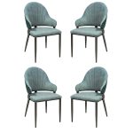 Set 4 Scaune Adonis Verde Verde Inchis1