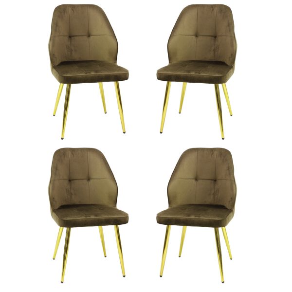 Set 4 Scaune Elira Maro Picior Auriu1