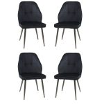 Set 4 Scaune Elira Negru1