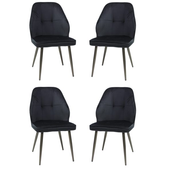 Set 4 Scaune Elira Negru1