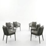 Set 6 Scaune Avelis Gri Pentru Gradina sau Terasa1