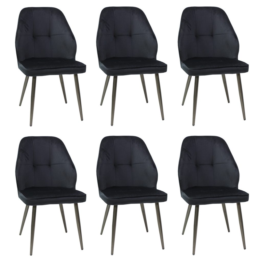 Set 6 Scaune Elira Negru1