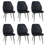 Set 6 Scaune Elira Negru1