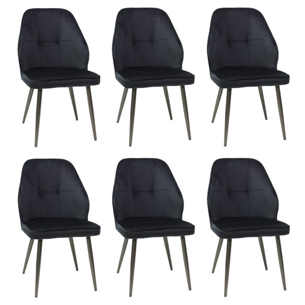 Set 6 Scaune Elira Negru1