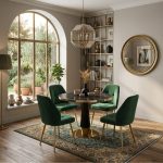 Set Masa Berlin Gold cu 4 Scaune Elira Verde