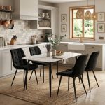 Set Masa fixa Atlas Alba Figure cu 4 Scaune Onix Negru
