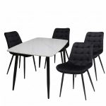 Set Masa fixa Atlas Alba Figure cu 4 Scaune Onix Negru1