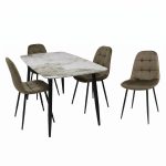 Set Masa fixa Atlas Marble Figure cu 4 Scaune Gya Maro1